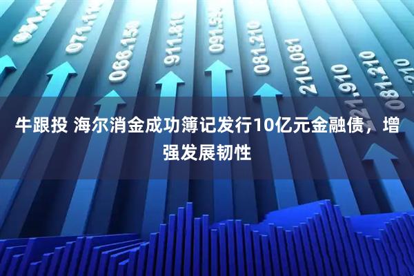 牛跟投 海尔消金成功簿记发行10亿元金融债，增强发展韧性